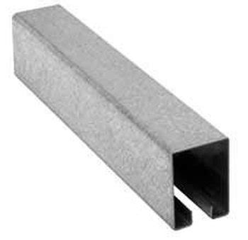 plain box rail in galvanized steel|12 foot box rail.